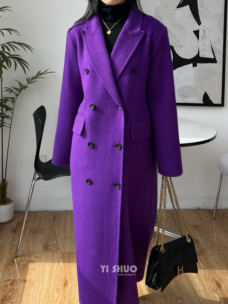 Wool Coat Peacoat - Herbst Winter Neue Dicke doppelseitige Wolle