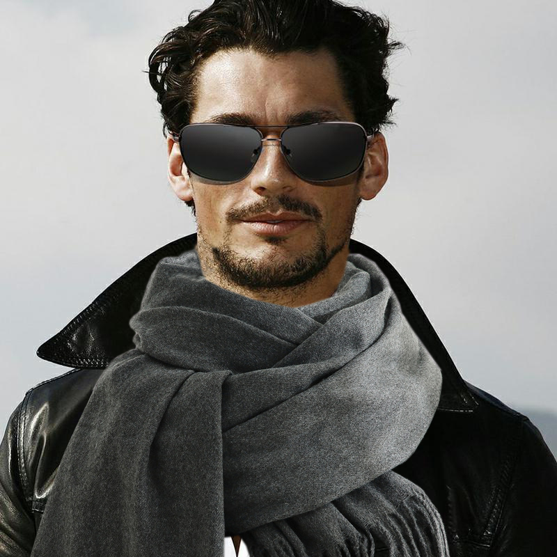 Wool Scarf Men - Modischer Schal für Herren, Winter, warm,