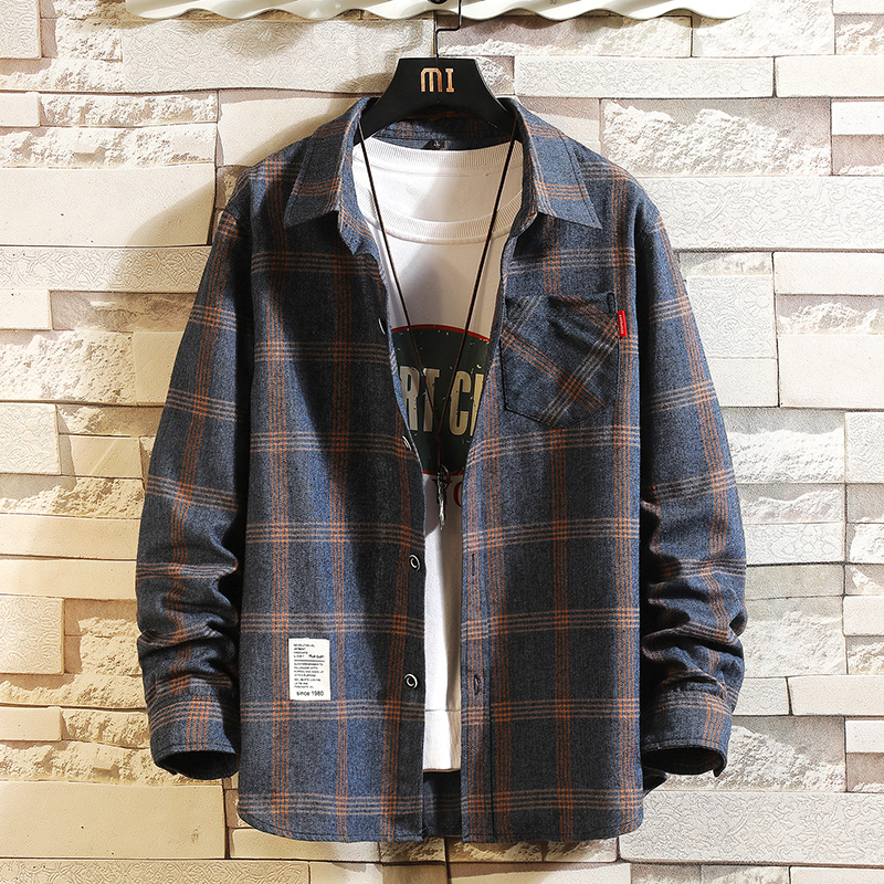 Flannel Shirt Lined - 2027 Sommer Herren Kariertes Hemd mit