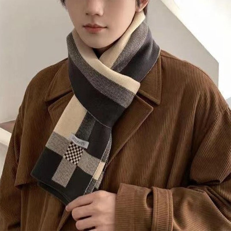 Wool Scarf Men - Neue Winter Männer Schal Warm Halten