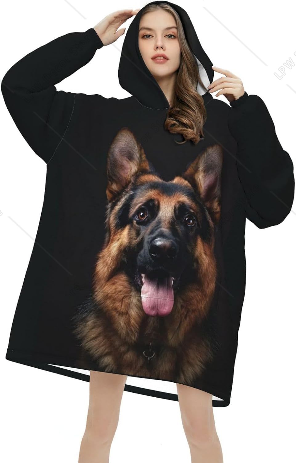 Tragbare Decke mit Kapuze für  – Sherpa Hoodie Fleece Bewertung und Preis