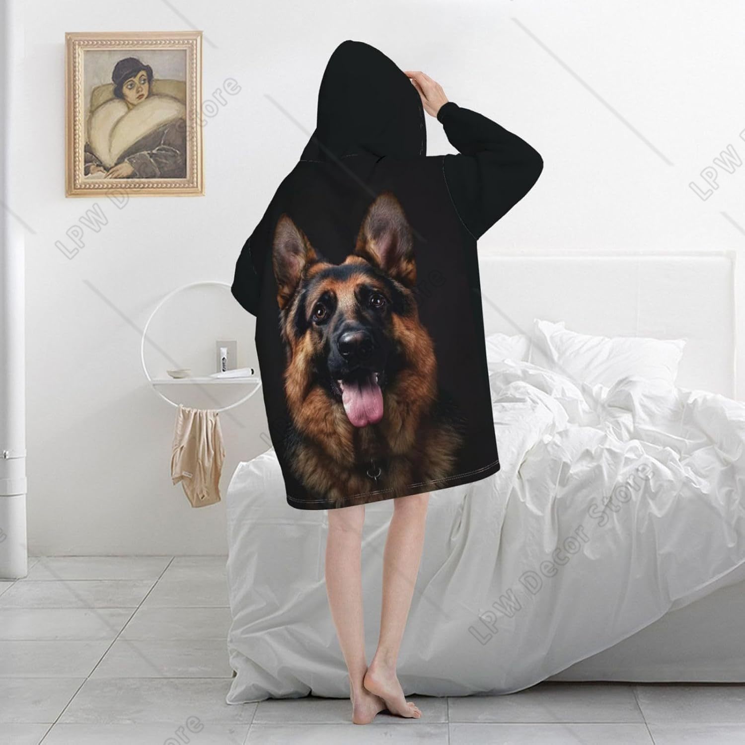 Tragbare Decke mit Kapuze für  – Sherpa Hoodie Fleece Bewertung und Preis