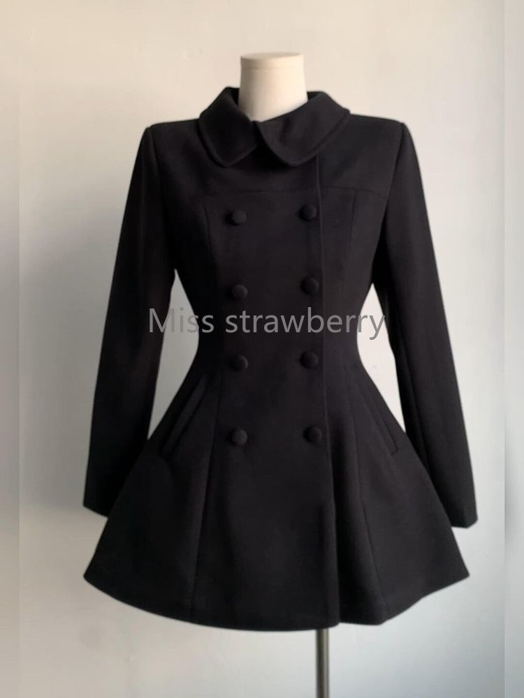 Winter Damen Hepburn Koreanisc – Wool Coat Peacoat Bewertung und Preis