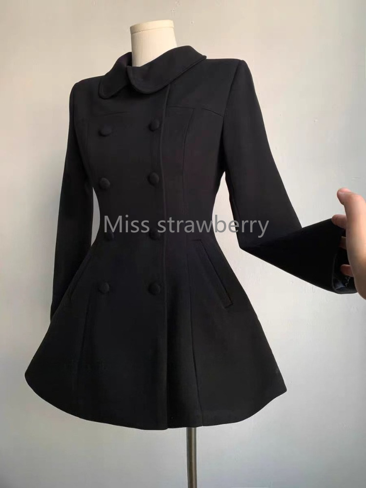 Winter Damen Hepburn Koreanisc – Wool Coat Peacoat Bewertung und Preis