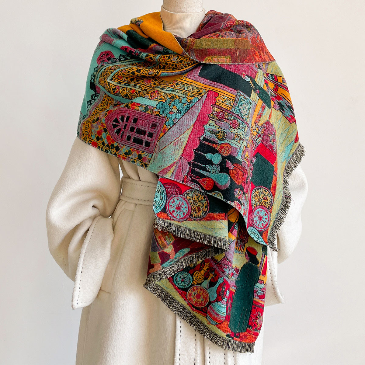 Damen-Schal aus Kaschmir-Imita – Shawl Wrap Winter Bewertung und Preis