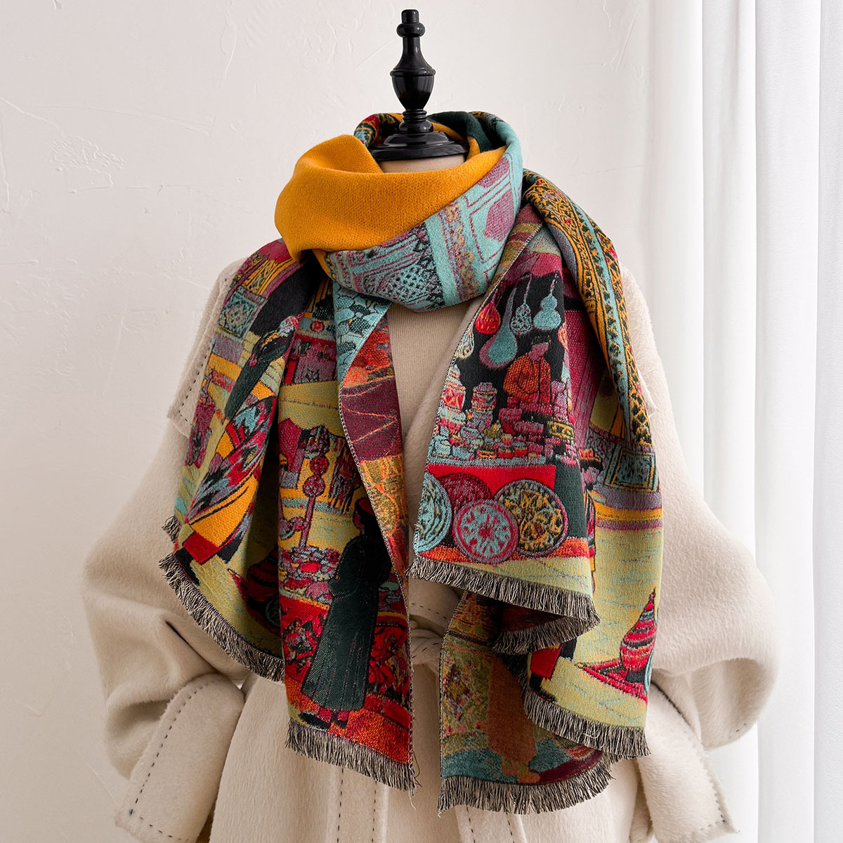 Damen-Schal aus Kaschmir-Imita – Shawl Wrap Winter Bewertung und Preis