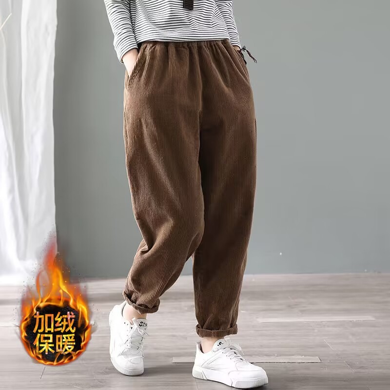 Damen Cordhose mit elastischem – Corduroy Pant Warm Bewertung und Preis