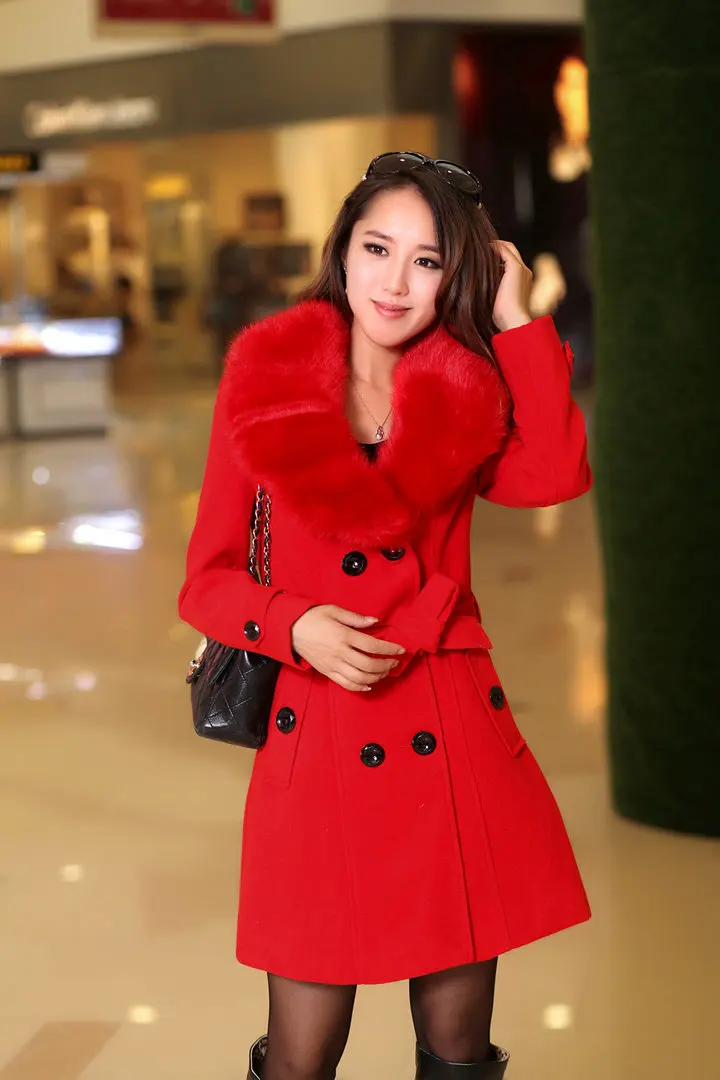 Mittellange Woll mäntel Frauen – Wool Coat Peacoat Bewertung und Preis